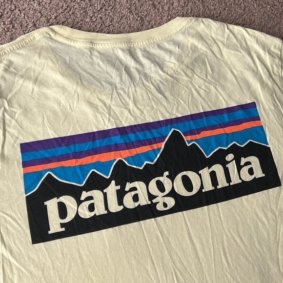 Patagonia Organic Cotton Yellow Logo Tee - Picture 3 of 6